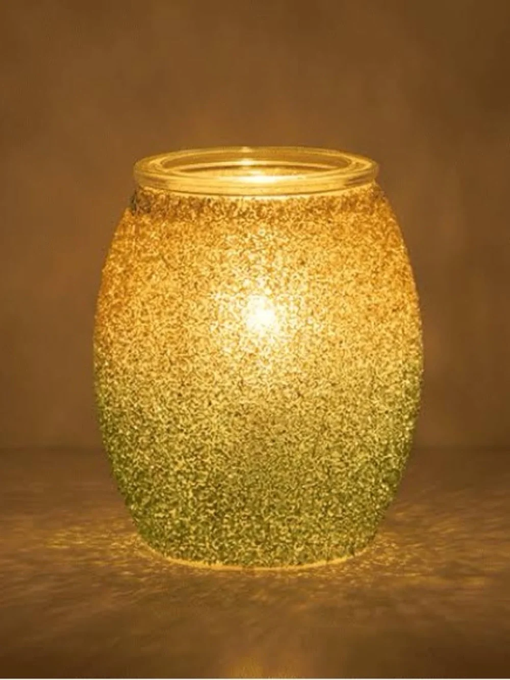 NEW IN BOX along the Beach Scentsy Gold-to-Green Glitter Ombre Warmer